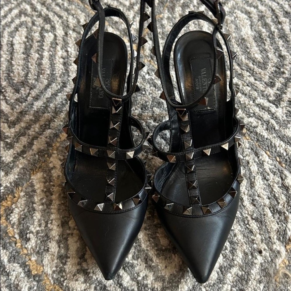 Valentino Garavani Black Studded Heels